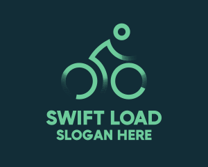 Green Bike Cyclist logo design