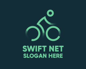 Green Bike Cyclist logo design