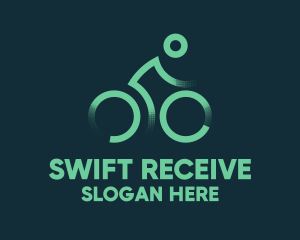 Green Bike Cyclist logo design