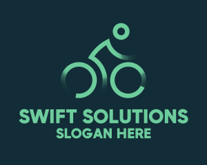 Swift - Green Bike Cyclist logo design