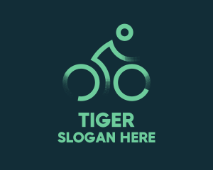 Green Bike Cyclist logo design