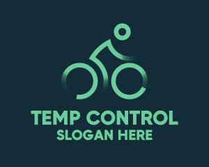 Green Bike Cyclist logo design