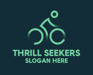 Green Bike Cyclist logo design