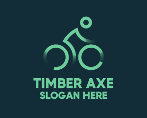 Green Bike Cyclist logo design