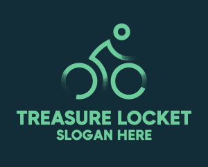 Green Bike Cyclist logo design