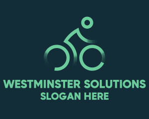 Green Bike Cyclist logo design