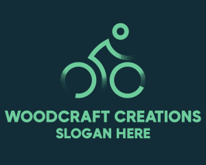 Green Bike Cyclist logo design