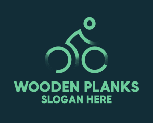 Green Bike Cyclist logo design