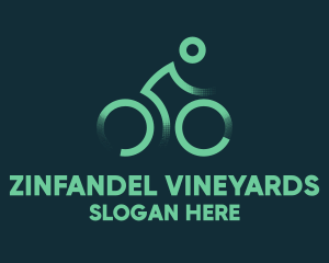 Green Bike Cyclist logo design