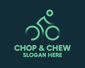 Green - Green Bike Cyclist logo design