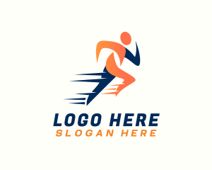 Fast Sprinting Man Logo