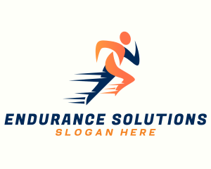 Endurance - Fast Sprinting Man logo design