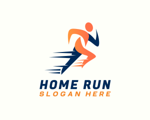 Fast Sprinting Man logo design