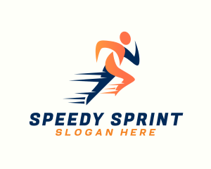 Sprint - Fast Sprinting Man logo design