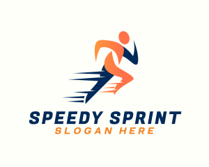 Fast Sprinting Man logo design