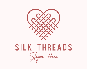 Weaving - Heart Woven Handicraft logo design