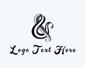 Shop - Stylish Ampersand Calligraphy logo design