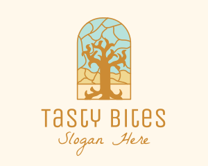 Multicolor Stained Glass Tree  Logo