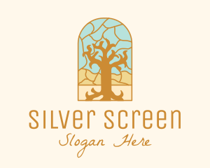 Delicate - Multicolor Stained Glass Tree logo design