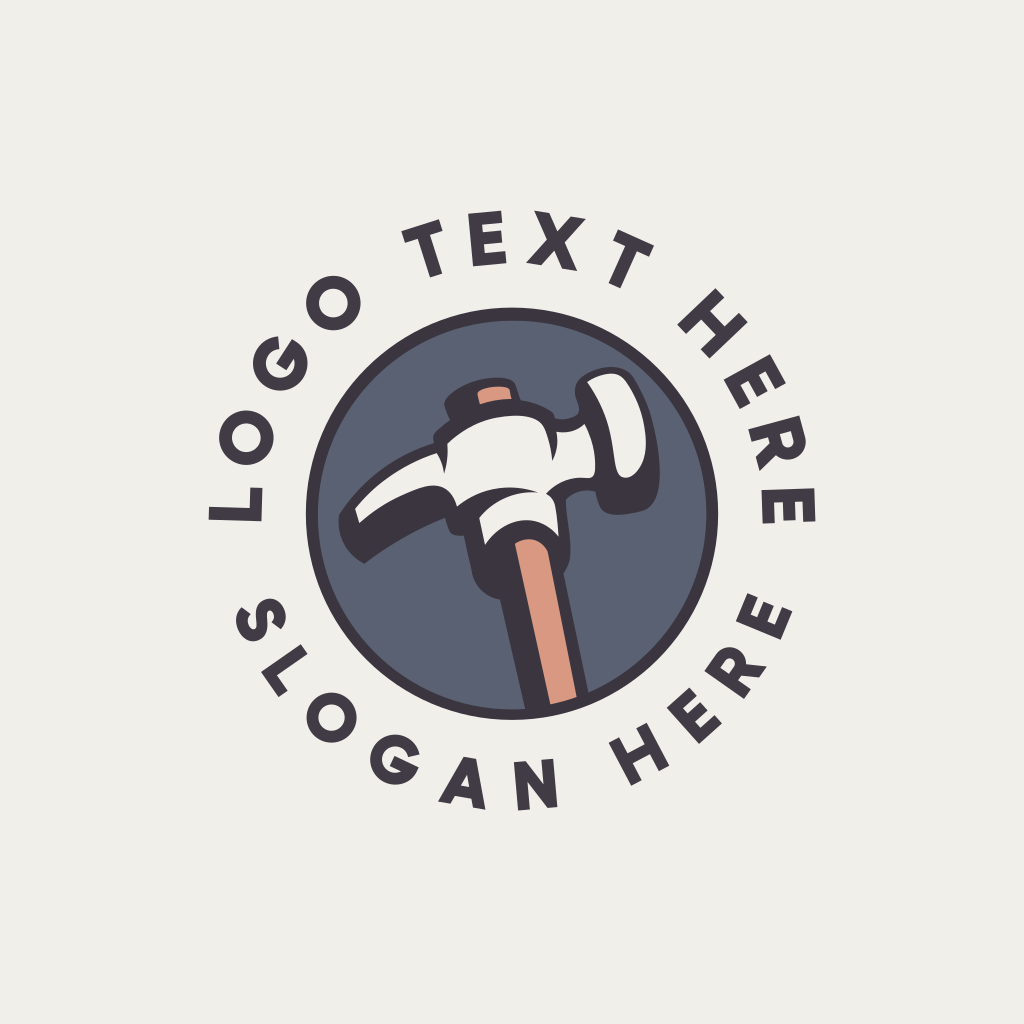 Hammer Carpentry Repair Tool Logo 