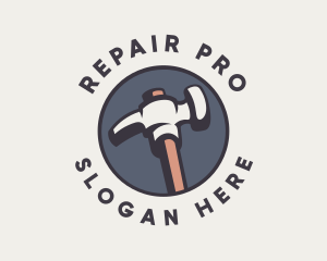 Hammer Carpentry Repair Tool logo design