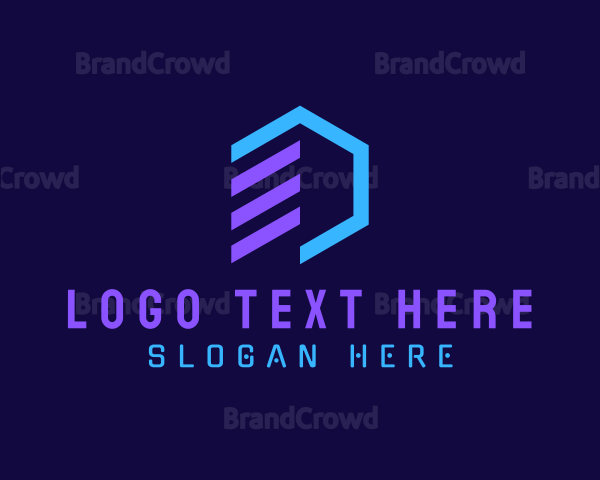 Modern Digital Hexagon Logo