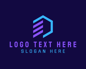 Modern Digital Hexagon  Logo