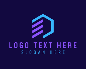 Outline - Digital Marketing Hexagon logo design