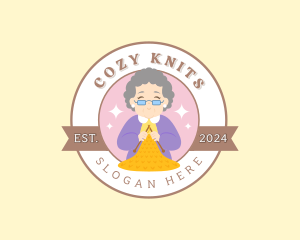 Knitting Crochet Grandma logo design