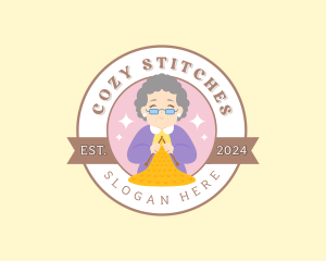 Knitting - Knitting Crochet Grandma logo design