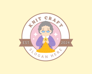 Knitting Crochet Grandma logo design