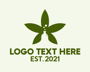 Herbal Medicine - Organic Cannabis Laboratory logo design