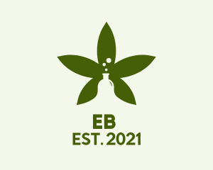 Herbal - Organic Cannabis Laboratory logo design