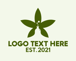 Test Tube - Organic Cannabis Laboratory logo design