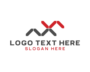 Technology - Digital Tech Letter X logo design