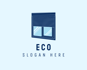 Window Blinds - Blue Window Blinds logo design