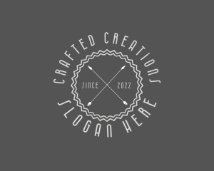 Custom - Sharp Cross Arrow Badge logo design