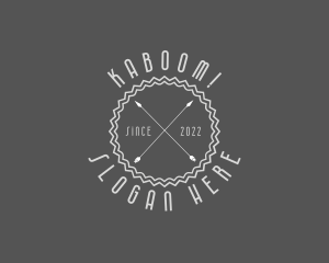 Shop - Sharp Cross Arrow Badge logo design