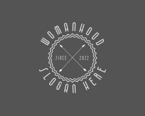 Diner - Sharp Cross Arrow Badge logo design