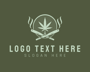 Hemp - Marijuana Smoke Tobacco logo design