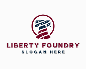 Election Patriotic Liberty Bell logo design