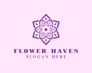 Indian Flower Mandala logo design