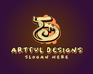 Graffiti Art Number 5 logo design