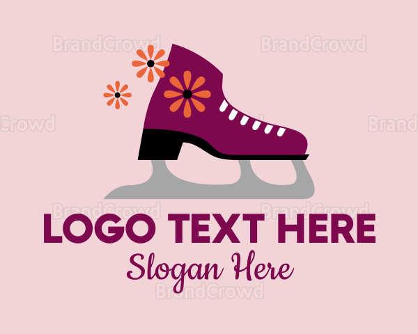 Floral Figure Skater Logo