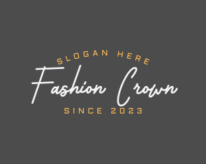 Elegant Fashion Script logo design