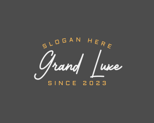 Grand - Elegant Fashion Script logo design