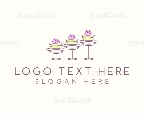 Baking Sweet Cupcake Logo