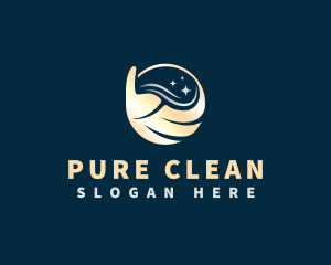 Broom Mop Cleaning logo design