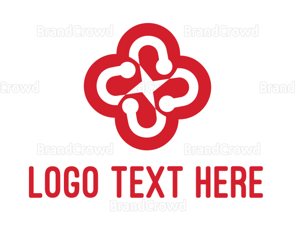 Red Flower Star Logo