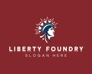 America Lady Liberty logo design